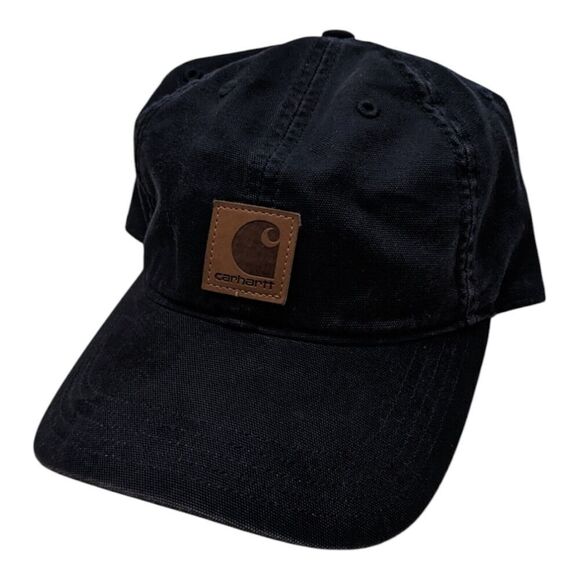 Carhartt Hat Cap Strapback Navy Blue One Size Cotton Dad‎ Patch Adjustable - Picture 1 of 5